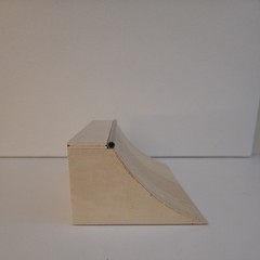 Premium LC Marble Fingerboard Ramp+Metal Coping|Heavy Real Stone Ledge Obstacle