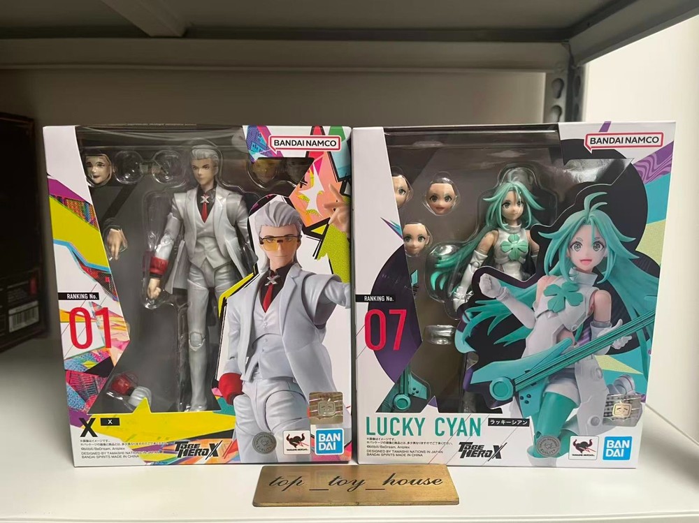 Bandai S.H.Figuarts Action Figure X & Lucky Cyan Set of 2 (To Be Hero X) In Hand