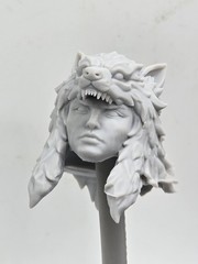 3d Printed ULFHEDNAR BARBARIAN FEMALE #1 1.0 Headsculpt For Mythic Legions 1/12