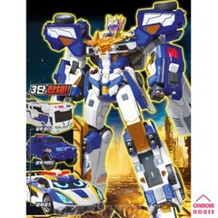 Metal Cardbot S BLUECOP TRINITY Police Car Transformer Robot Toy 2025