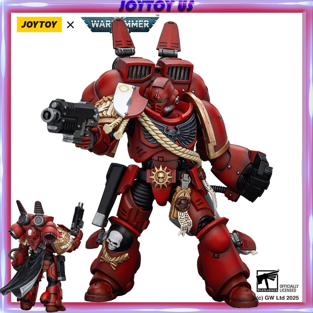 JOYTOY Warhammer 40K 1/18 Action Figure Blood Angels Captain With Jump Pack Toys