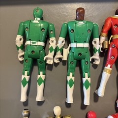 Vintage Lot of 1990s Power Rangers Action Figures – Red Green Blue Black White