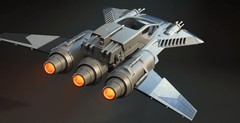Star Wars Mandalorian Snub Starfighter 22″ Model Kit W Base 1/16 Custom 3 Model