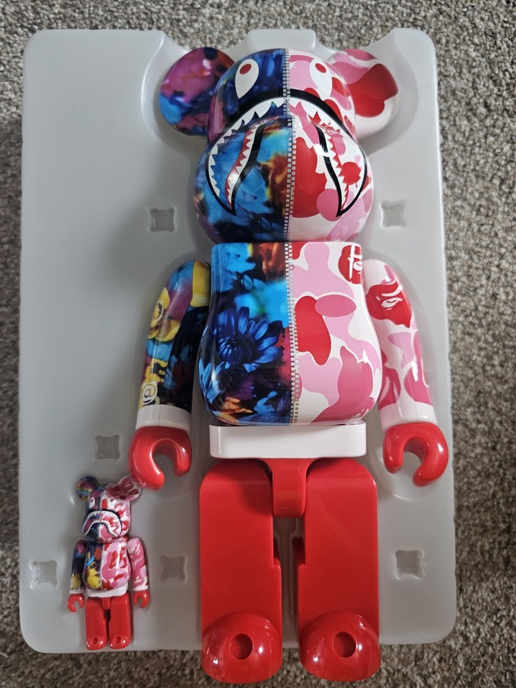 Bape x Mika Ninagawa 400% and 100% Red Set Bearbrick