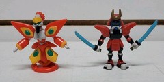 Medabots Figure Lot w/Cards, Dice & Posters – Samurai, Warbandit, Phoenix & More