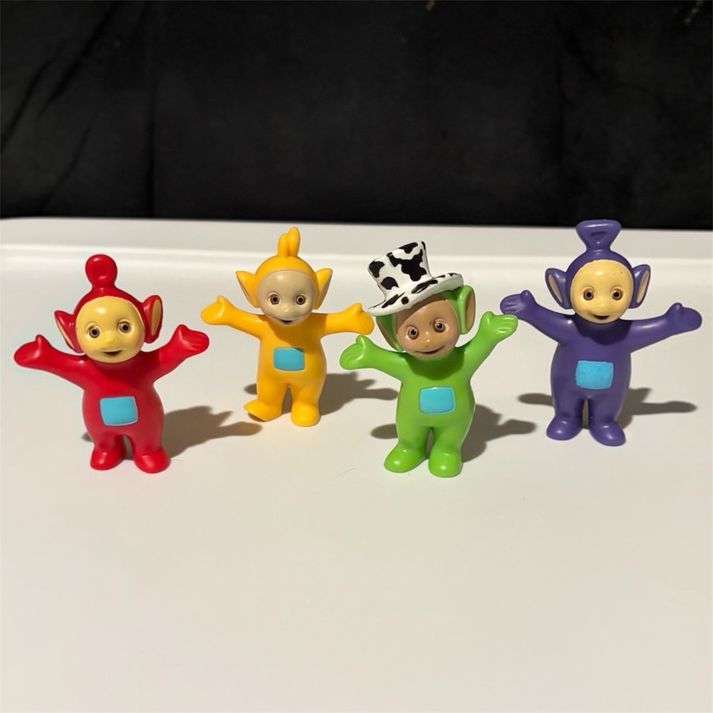 1998 Playskool Teletubbies Collectible Figures Pack Po Laa-Laa Dipsy Tinky Winky