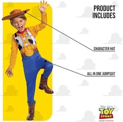 Disney Official Woody Costume for Kids, Includes Woody Hat 5-6 YEARS