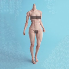 US Worldbox AT206A 1/6 Pale Female Strong Muscle Flexible Joint Body 12” Figure