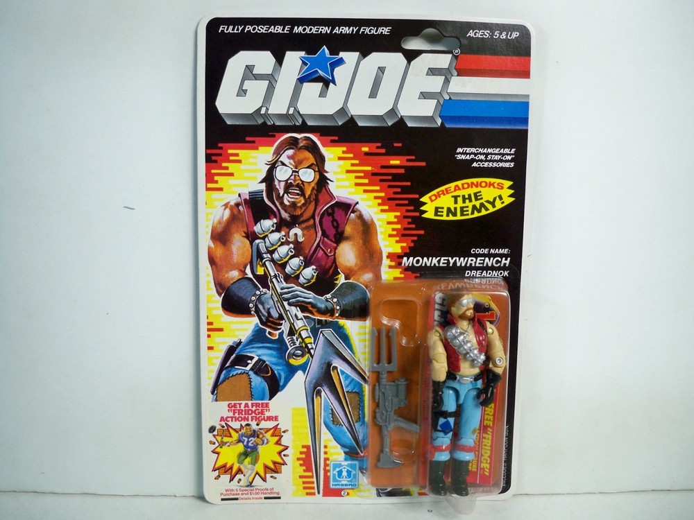 K26i83052 MONKEYWRENCH MOC MINT ON SEALED CARD 1986 GI JOE FIGURE VINTAGE HASBRO