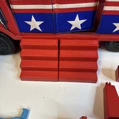 Vintage 1973 IDEAL EVEL KNIEVEL SCRAMBLE VAN SET W/ RAMP,BIKE,TRAILER,
