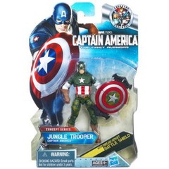 Captain America Movie 4 Inch Series 3 Action Figure #13 Jungle Trooper Captain A