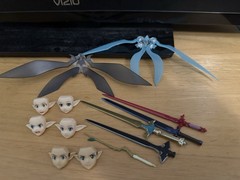 Figma Sword Art Online Asuna Kirito Leafa parts accessories faces Max Factory