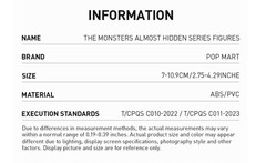 100% Authentic The Monsters Almost Hidden Series Confirmed Figure Blind Box Toys