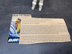 Frostbite Snow Cat Driver 1985 GI Joe Real American Hero ARAH w/ File Card