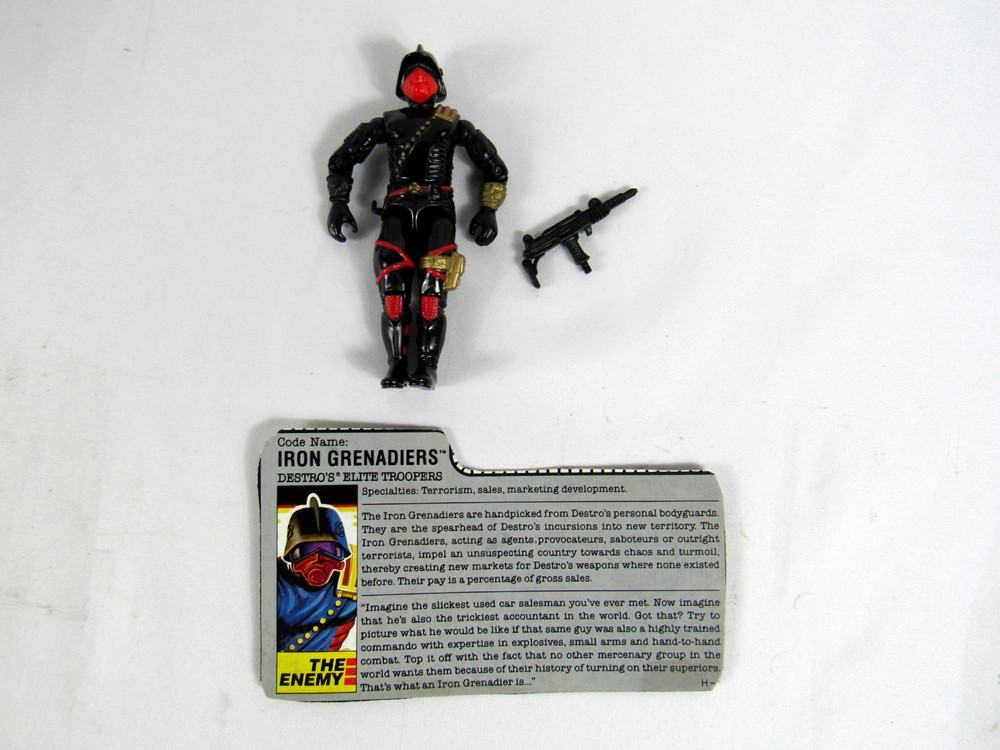 G.I. Joe Iron Grenadier 1988 Action Figure 3.75″ w/ File Card And Weapon