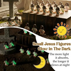 25 Pcs Mini Jesus Figures Original Design Jesus Love You Glow in The Dark Lit…