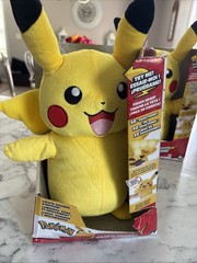 Pokemon Electric Charge Pikachu Plush Toy 30+ Reactions Light Sound & Motion