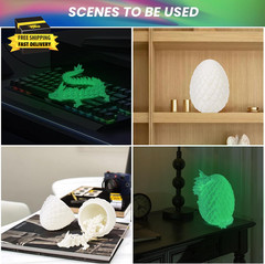 3D Printed Dragon Egg, Cool 3D Printer Articulated Crystal Dragon Toy for Boys K