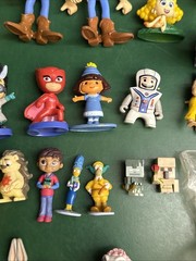 Lot of 50+ Vintage Mixed Lot PVC Plastic Toys, Disney, Pixar, Smurfs, Snoopy