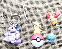 Lot Of 4 Pokemon Toy Figures 3″ Nidoking King Chain, 2″ Fennekun, 1″ Manaphy, 3″