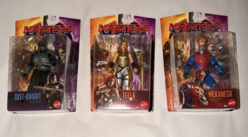 Lot Of 3 2026 MOTU Movie Core Figures Mekaneck Skel Knight Teela In Hand Now