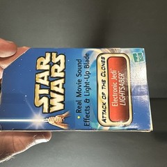 2002 Star Wars Attack of the Clones MISB Green Electronic Jedi Lightsaber Hasbro