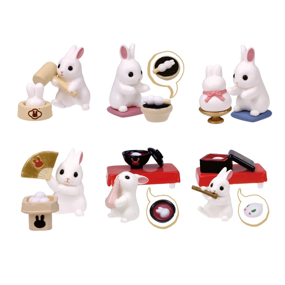 Tarlin Blind Box Gacha Miniature Mochi White Bunny Figure 1 Random Capsule Toy
