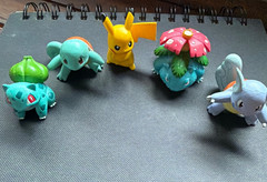 Pokémon Toy Figure Lot of 5- Venusaur Wartortle Pikachu Squirtle Bulbasaur