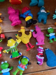 Large Mixed Lot of Plastic Rubber Vinyl Barney Sesame Street TV Character Play