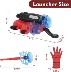 Xohny Spider Web Shooters with Gloves, Superheroes Wrist Launcher Toy, Funny Chi