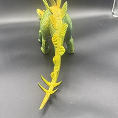 Vintage Stegosaurus Figure Dor Mei No. 1034342 Blue Green Yellow 16” Long