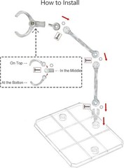Adjustable Display Stand For 6″ Action Figure Clear Plastic Holder 1/4/5/8/10/12