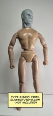 Alpha Man Custom Action Figure Head 1:9 or 1:6 Mego