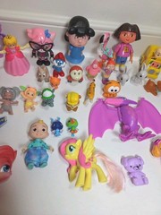 Mixed Kids Character Toy Lot Paw Patrol Dora MLP Scooby Doo Princess Peach 34pc