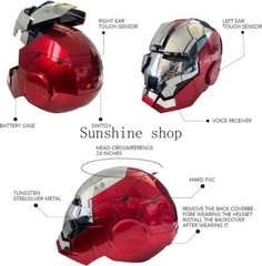 Autoking Iron Man Helmet MK5 1/1 Voice-controlled Mask Transform Cosplay Prop US