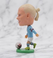 Erling Haaland Figure Manchester City EPL Toy Soccer 6.5cm Football Collectible