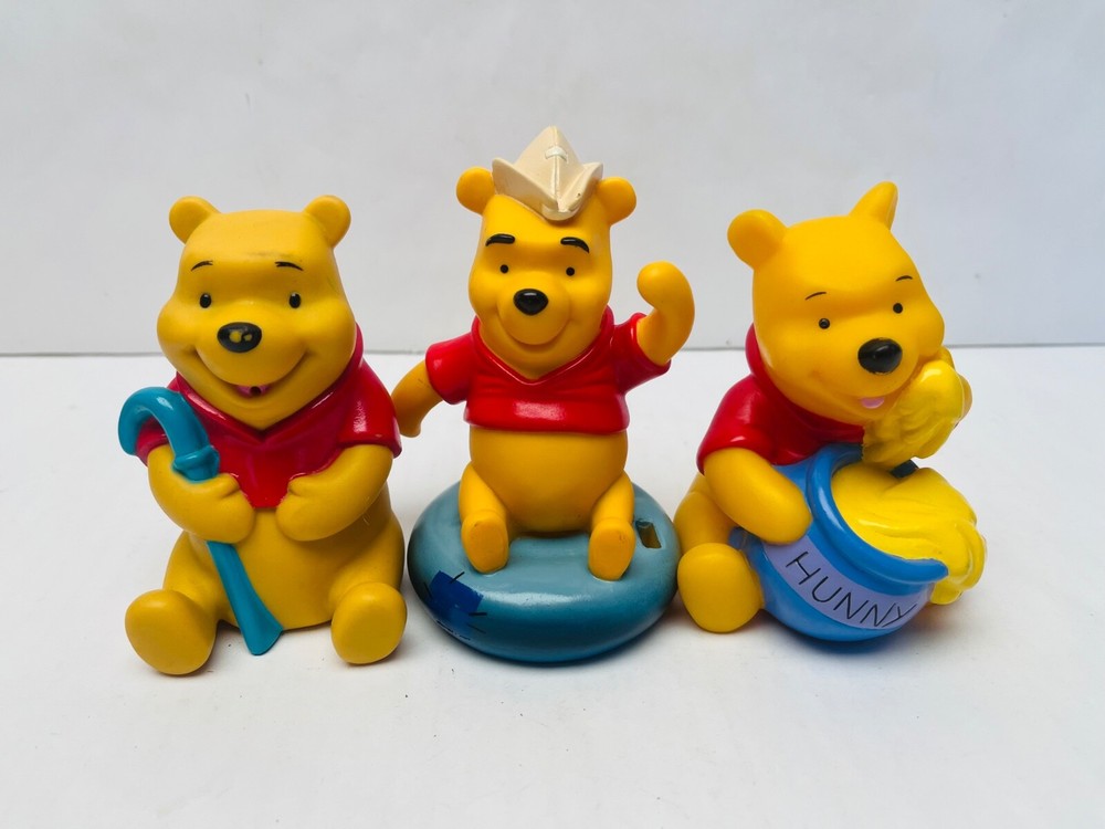 Vintage Disney Winnie the Pooh Vinyl Plastic Figures Set Nursery Decor BIN 22