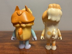 NEW Set 2 Bluey Aunt Frisky Uncle Rad LOT Figure Toy Dog Heeler Extended Family