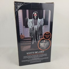 5.5 FT LED ANIMATRONIC~GRIM REAPER~SOUND ACTIVATED MOVING HEAD/JAW/ARMS. NEW