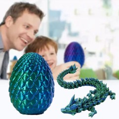 3D Printed Dragon Egg Crystal Dragon Fidget Toys Full Articulated Dragon G﻿ift