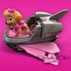 Spin Master PAW Patrol Skye Rescue Jet Vehicle, Pup, & Rocky’s Recycle Truck Lot