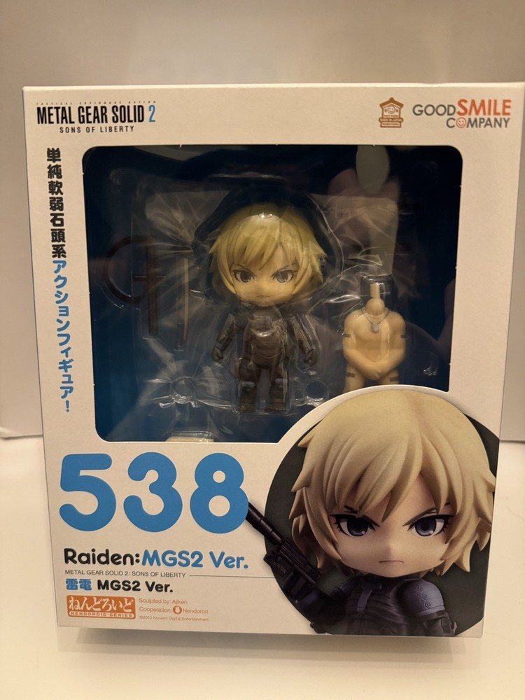 Good Smile Metal Gear Solid 2 Sons of Liberty – Raiden Nendoroid Figure 538 NIB