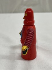 Vintage Unknown Red Hard PVC (Vinyl?) Robot Action Figure Posable Arms Retro
