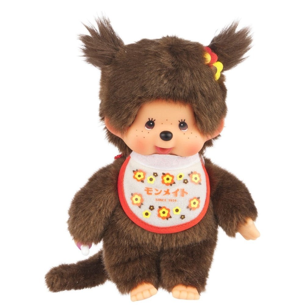 8″ Large Monchhichi Doll – Retro Monmate Girl – Authentic Monkey Plush, NWT