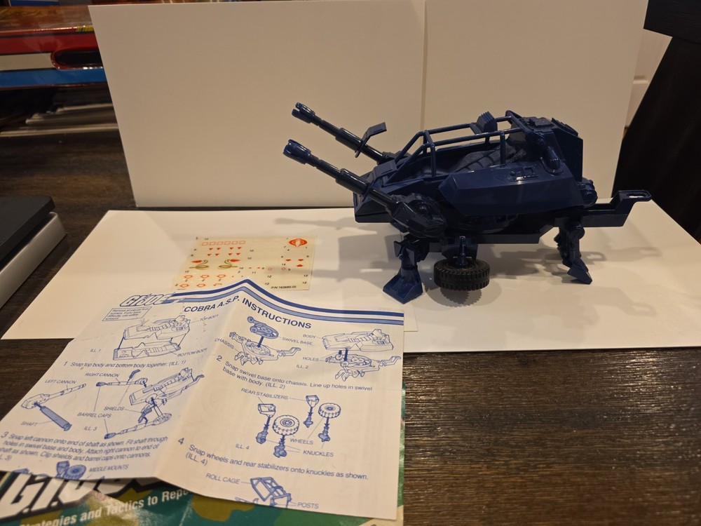 GI Joe Hasbro 1984 Cobra ASP Assault System Pod Complete w/Blueprints Pls READ