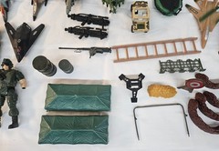 1990s era DAMAGED Military Vehicles Figures & Acc. Lot TANKS, Boats, Jeeps, Jets
