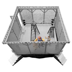 Steel Cage Playset for Figures Toy Company Wrestling Ring