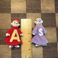 Vintage 1984 Alvin And Simon From the Chipmunks Posable Figures CBS Hong Kong