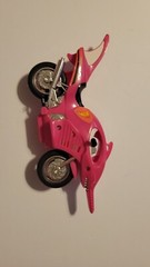 1995 Power Rangers Shark Cycle Vehicles Red Pink and White