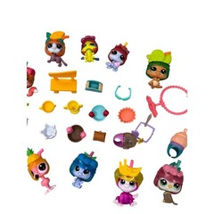 Littlest Pet Shop LPS Hungry Pets Thirsty Pets Theme Lot Accessories